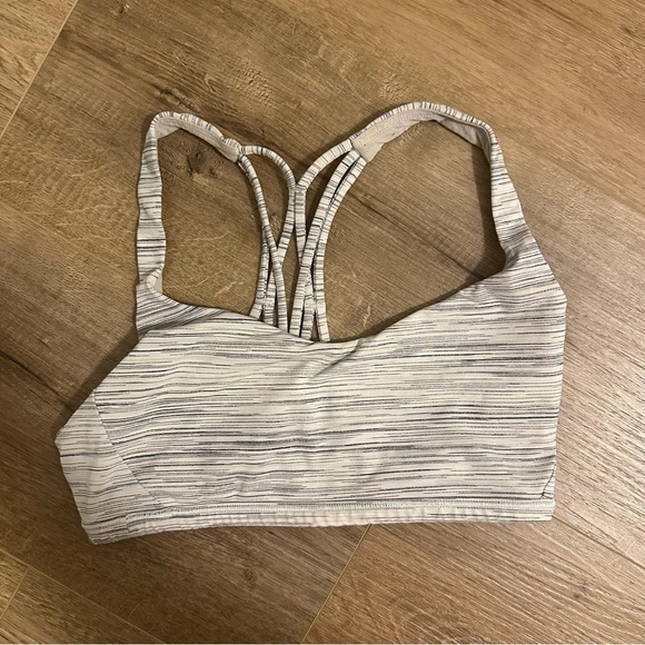 Lululemon Free To Be Zen Sports Bra Space Dye Camo White Silver Size 4 Women’s - Picture 3 of 7